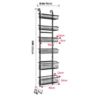 Garvee Organizador de Despensa 6 Nivelles Metall Robust Schmal Türregal Raumsparente Für Küchen