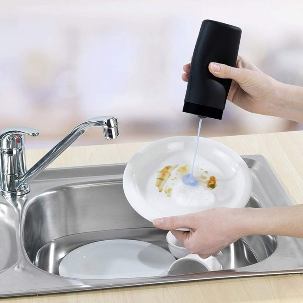 Garvee Set 2 Dispenser Ricaricabili Per Sapone, Dosaggio Preciso, Materiale Plastico Resistente, Multiuso Per Cucina E Bagno, Trasparente