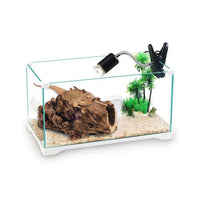 Grotta decorativa per acquario Garvee, grotta naturale per la deposizione delle uova, realizzata in tronco d'albero, per lucertole, tartarughe e gamberetti