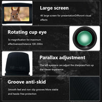 Dispositivo per la visione notturna Garvee 4K 36MP Binocolo a infrarossi per campeggio e caccia, schermo da 3 pollici, nero