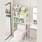 Mensola da bagno Garvee a 3 livelli sopra il WC, in acciaio inossidabile, compatta, bianca per bagno e balcone - Bianco