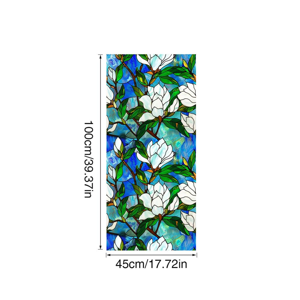 Pellicola per finestre GARVEE autoadesiva opaca anti-UV con motivo floreale 45x100cm