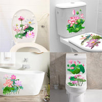 Adesivi per WC Garvee Lotus, impermeabili, in PVC autoadesivo, per bagno, soggiorno, camera da letto, 30 x 30 cm, colori assortiti