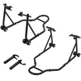 Cavalletto Moto Universale Garvee 385 kg Regolabile Ferro Robusto Antiruggine - Ideale per Officina, Casa - Black