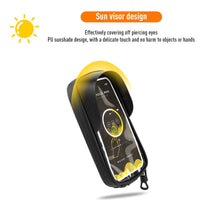 Garvee Sac de Cadre de Vélo Étanche Réfléchissant avec Support Téléphone TPU Sensible pour VTT et Cyclisme Urbain, Taille Adaptée Moins de 6,4 Pouces, Noir