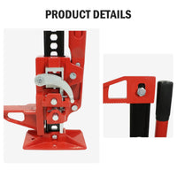 Cric agricolo Garvee High Lift da 33" e 3 tonnellate di capacità, in acciaio, compatto, per auto, camion, ATV, SUV, altezza regolabile da 6" a 27,5"