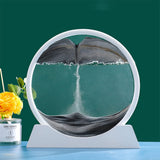 Garvee Moving Sand Art Picture Decoration Round 3D Plastic Flowing Sand Painting Deep Sea Sand Landscape Black per casa, soggiorno, ufficio