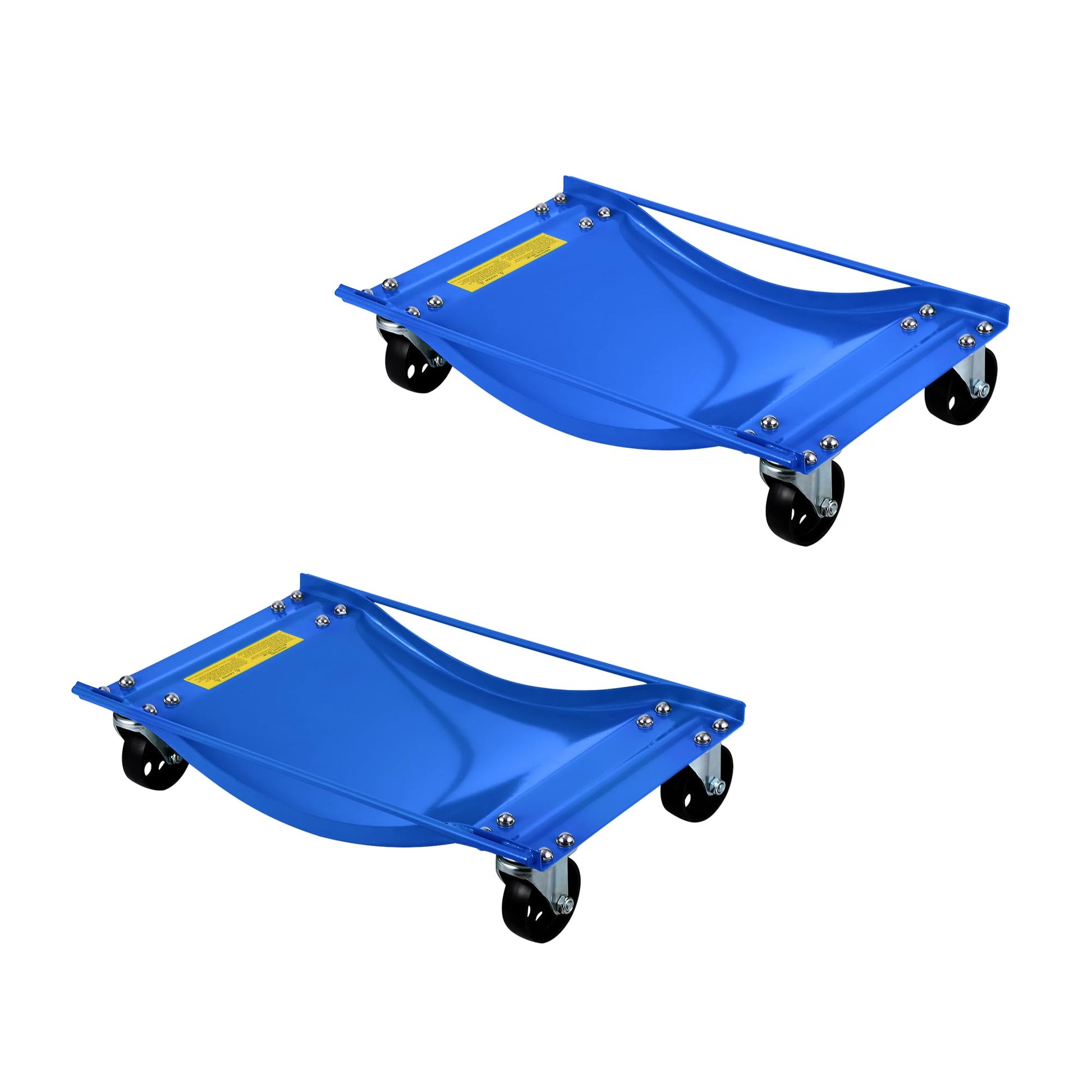 Set di carrelli portaruota Garvee Auto con 4 ruote in acciaio da 3,5" per impieghi gravosi per cambio e manutenzione pneumatici, capacità di 5000 libbre, base in acciaio extra larga, guide laterali antiscivolo