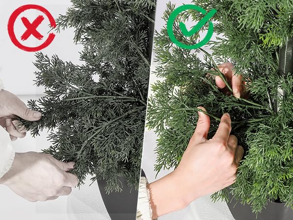 Albero di cedro artificiale Garvee da 36 pollici, resistente ai raggi UV, realistico, tronco di legno, resistente alle intemperie per uso interno ed esterno, decorazione natalizia verde