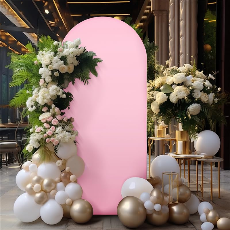Garvee Wedding Arch Cover Set 3 pezzi in spandex con cerniera per feste e cerimonie Neutro