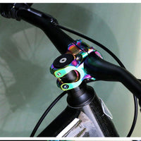 Attacco manubrio per bicicletta Garvee da 31,8 mm in lega di alluminio CNC, corto, MTB, VTT, BMX, Fixie, nero, 31,8 x 28,6 mm, leggero e robusto, per mountain bike, bici da strada