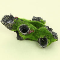 Garvee Casa Albero in Resina con Muschio per Acquario - Nascondiglio per Pesci e Gamberetti, 16x11x7CM, Realistica e Sicura
