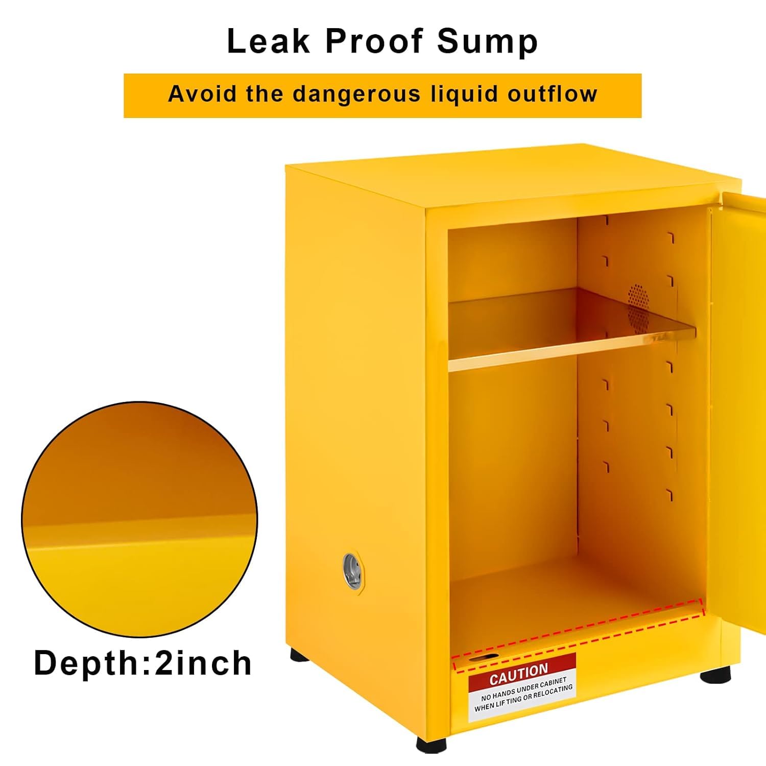 Armadio di sicurezza Garvee Safety Flame 17x17x18" in acciaio zincato, ignifugo e a prova di perdite, con serratura, per casa e luogo di lavoro
