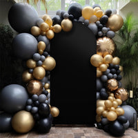 Garvee Arch Backdrop Nero 1x2m Copertura per arco nuziale per feste di compleanno, cerimonia di nozze, gazebo decorativo