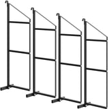 Garvee Set di 4 staffe per mensole per container, 3 livelli, acciaio verniciato a polvere, 22"x60", nero, elevata capacità di carico