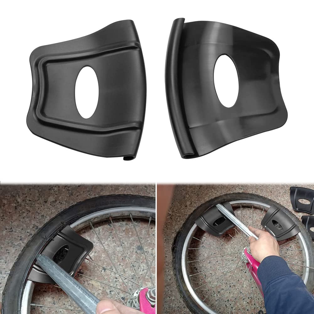 Garvee Protezione per cerchioni moto 2 pezzi, manico nylon doppia costola, universale montaggio riparazione pneumatici