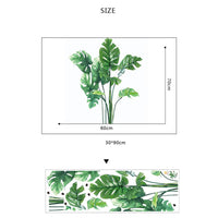 Adesivi murali Garvee Tropical Plants 30 x 90 cm in vinile verde decorativo per soggiorno, camera da letto, cucina, bagno