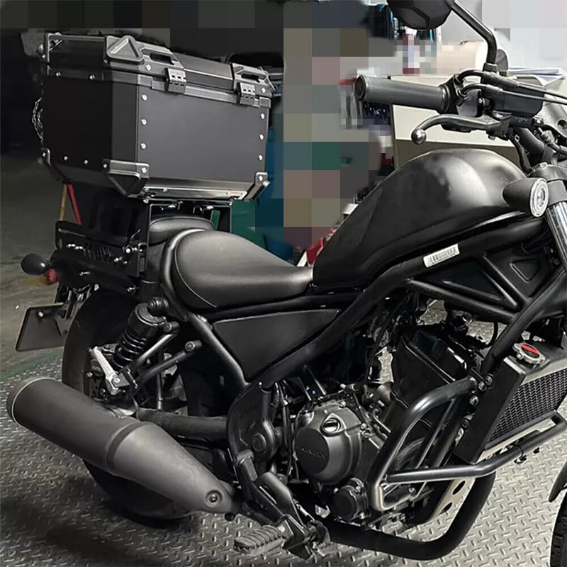 Bauletto per moto Garvee da 80 litri in lega di alluminio con serratura di sicurezza per viaggi, impermeabile, robusto, versatile, argento
