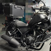 Bauletto per moto Garvee da 80 litri in lega di alluminio con serratura di sicurezza per viaggi, impermeabile, robusto, versatile, argento