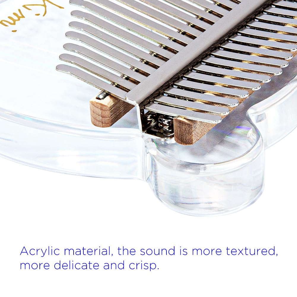 Garvee Kalimba a forma di orso arcobaleno, 17 tasti, materiale in legno risonante, portatile, colorato, per gli amanti della musica