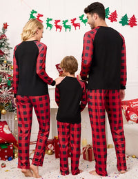 Garvee Christmas Family Pyjama Set Pigiama a Maniche Lunghe Due Pezzi per Donna Rosso 2 L