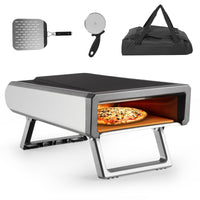 Forno per pizza a gas GARVEE con regolatore e tubo flessibile, forno per pizza portatile da esterno - Ideale per il giardino, per preparare la pizza napoletana a casa