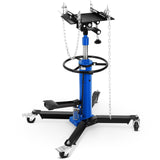 Garvee Carrello Trasmissione Capacità 600 kg Sollevatore Idraulico Telescopico Ruote Girevoli 360° Acciaio Robusto Bracci Regolabili Uso Officina e Garage