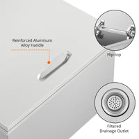 Contenitore per ghiaccio Garvee Drop-In da 40 QT in acciaio inossidabile isolato con scarico per cucina da esterno, robusto e igienico