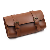 Garvee Retro PU Leather Borsa per bicicletta, organizer per attrezzi, impermeabile per pendolari, 22x10x5,5 cm, marrone canna