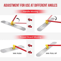 Frattazzo Calcestruzzo Garvee 48x8" Finitura Magnesio, Manici Alluminio 3x6 Piedi - Ideale per Festa del Papà, Edilizia e Fai da Te