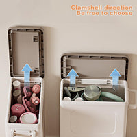 Garvee, grande cesto portabiancheria da 123 litri con coperchio e ruote, pieghevole, in plastica PP resistente per la casa e la lavanderia, 25,2"L x 15,74"W x 24,69"H