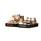 Garvee Set 2 Cassetti Adesivi Estraibili Organizzatore Snack e Asciugamani Acciaio Carbonio Nero Cucina e Bagno - Nero