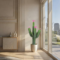 Cactus artificiale Garvee da 3 piedi, design realistico, in plastica, per uso interno ed esterno, 36 pollici, verde