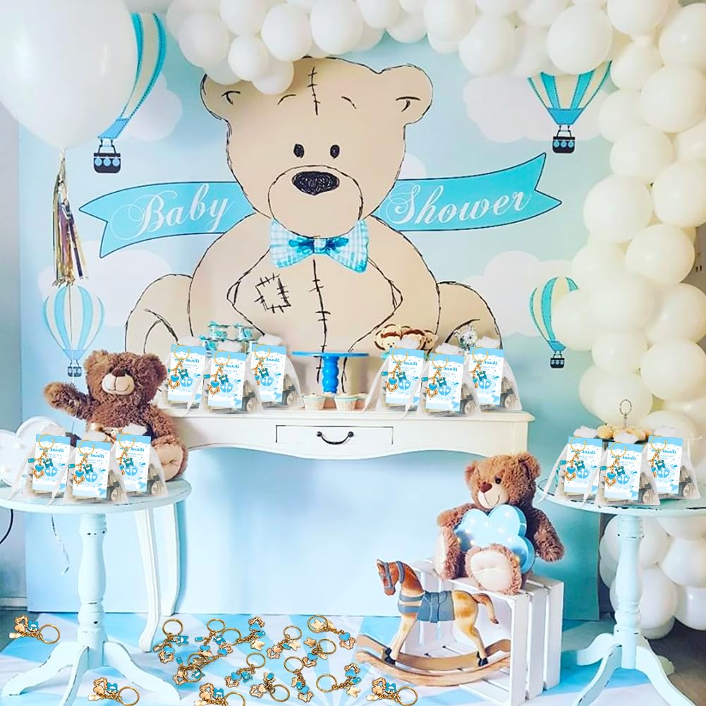 GARVEE Set di 20 portachiavi con impronte, regali per baby shower e battesimi