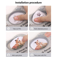 Garvee Paw Print Pet Lapide commemorativa per gatti in resina realistica per giardino, interni ed esterni, angelo, regalo di condoglianze