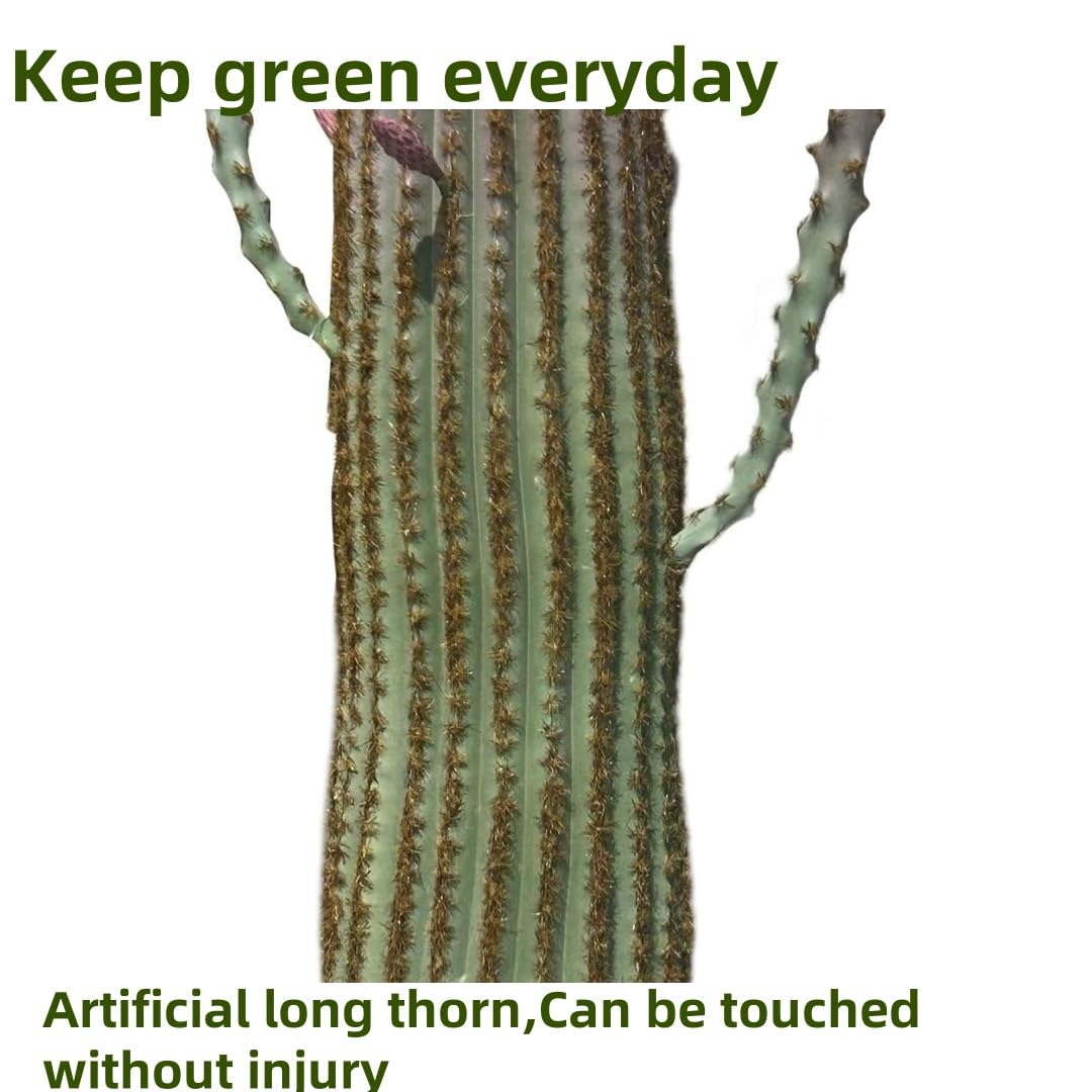 Cactus artificiale Garvee da 43 pollici, realistico, facile da pulire, in materiale PE, vaso bianco per casa e ufficio