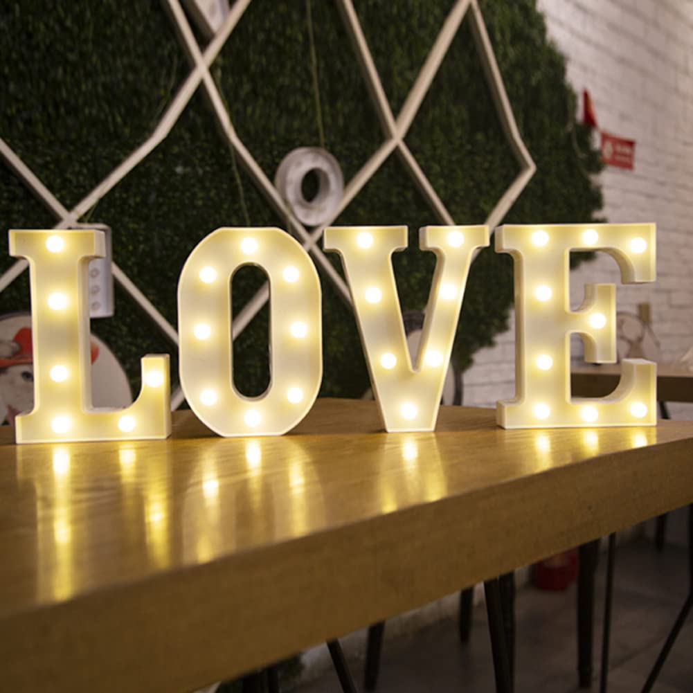 GARVEE Light Up Liefde LED Letter Sign 22 cm Luce notturna a batteria per decorazioni per feste da interno ed esterno