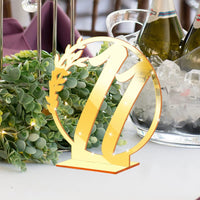 Garvee, cartelli con numeri da tavolo in acrilico per matrimoni, esagonali, trasparenti, con specchio dorato, per decorazioni di ricevimenti e banchetti nuziali 1-15