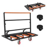 Garvee Carrello Drywall Pieghevole 907 kg Acciaio con Ruote Girevoli 13 cm Manico Regolabile per Cantieri Pannelli
