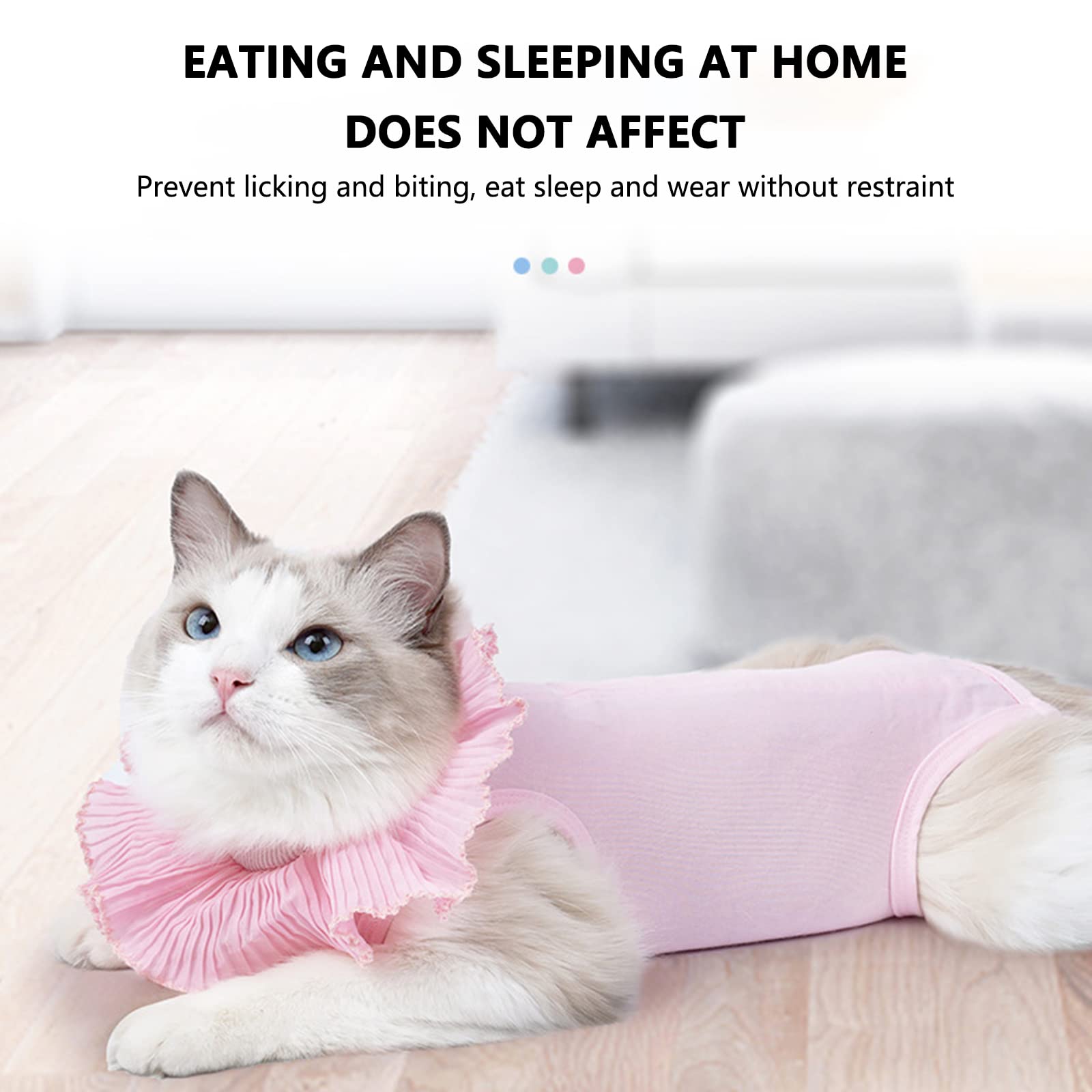 Garvee Tuta Recupero Gatto Body Post-Operatorio Protezione Wound Care Cotone Regolabile Verde S - Comfort e Protezione per la Guarigione
