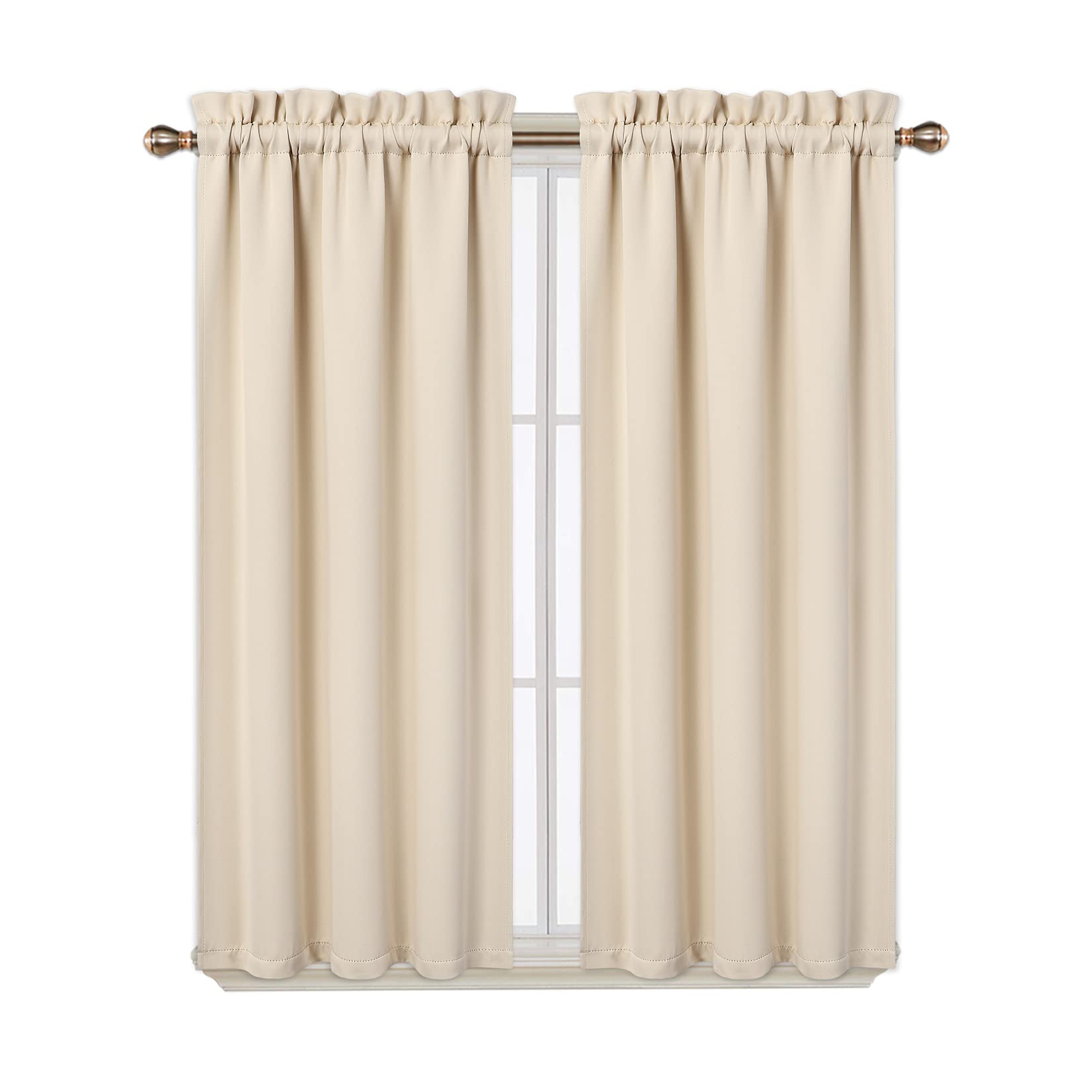Tende oscuranti Garvee, 2 pezzi, beige, 26x45 pollici, per finestre, soggiorno, cucina, camera da letto, termoisolanti