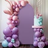 Garvee Copertura per Arco da Matrimonio in Spandex Doppia Faccia con Cerniera Inferiore, Viola, 0,8x1,8m, Decorazione Versatile per Cerimonie e Feste