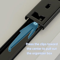 Organizzatore per armadio estensibile Garvee con nano-foglio, silenzioso, resistente, adesivo in nylon per cucina e bagno, misura grande 13,77"