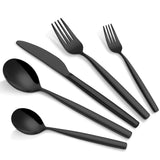 Garvee Set Posate Acciaio Inox 30 Pezzi per 6 Persone, Design Ergonomico, Finitura a Specchio, Resistente alla Ruggine, Lavabile in Lavastoviglie, Elegante Casa e Feste
