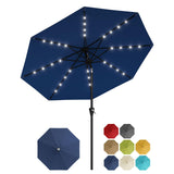 Garvee Ombrellone Da Patio 9FT Con Protezione UV E Resistente All'Acqua, Manovella E Inclinazione Regolabile, Blu Navy, Giardino E Piscina - Navy Blue