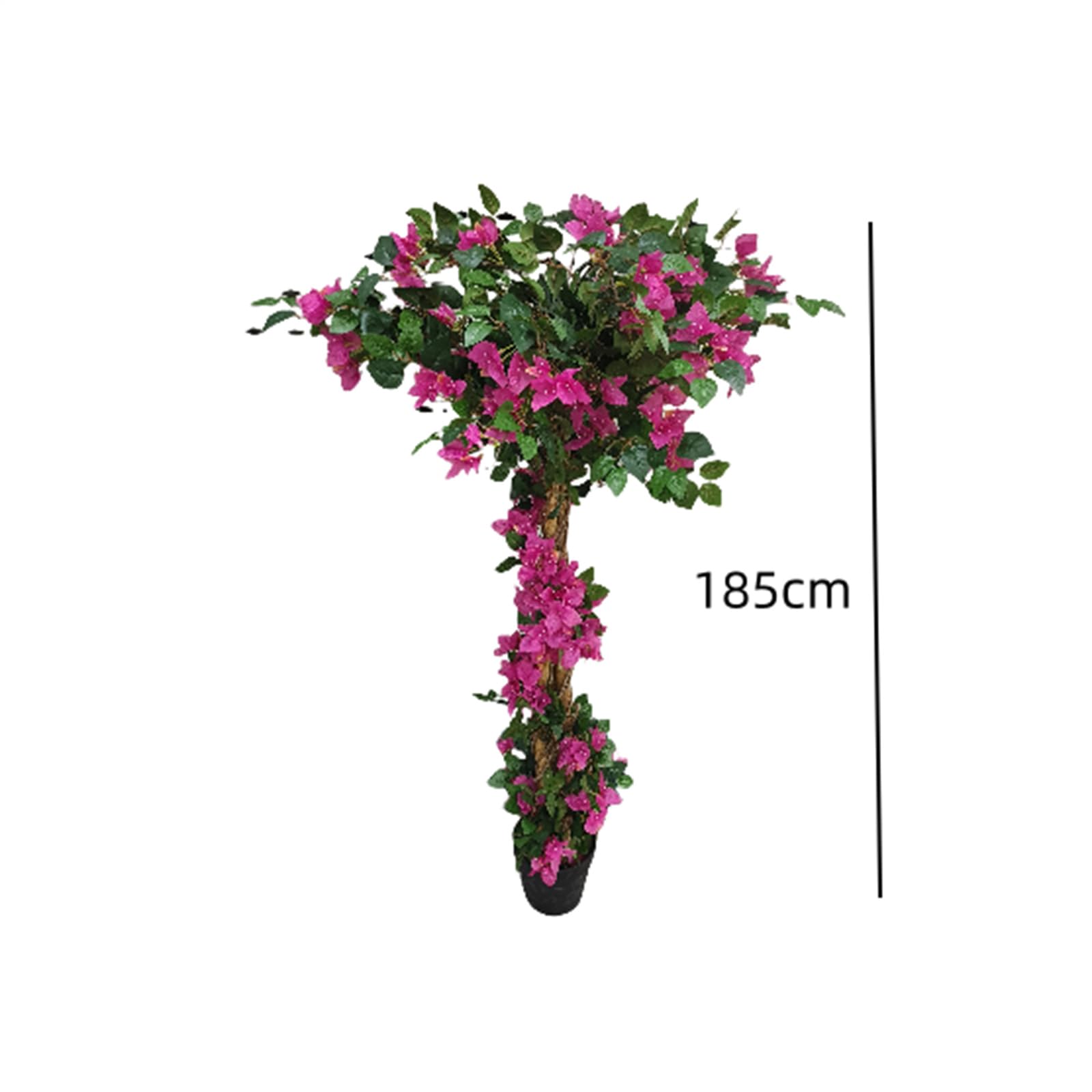 Albero di bouganville artificiale Garvee da 6 piedi con vaso di plastica per soggiorno e ufficio, design realistico, facile da pulire, versatile, verde