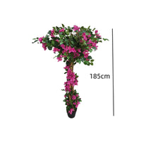 Albero di bouganville artificiale Garvee da 6 piedi con vaso di plastica per soggiorno e ufficio, design realistico, facile da pulire, versatile, verde