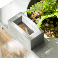 Garvee Micro Landscape Aquarium Set completo con filtro a flusso d'acqua silenzioso per la decorazione della scrivania dell'ufficio 31,5x13x16,5 cm trasparente