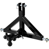 Garvee 3-Point Quick Hitch Categoria 1, Ricevitore Rimorchio 2", Gancio Traino, Acciaio Inossidabile, Uso Agricolo e Cantieri, Nero, Resistente - Black