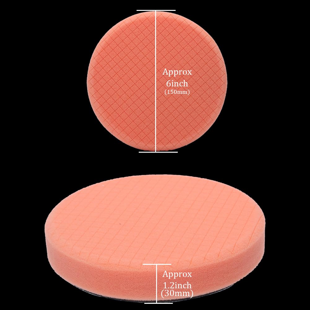 Set 7 Tamponi Lucidatura Garvee 6" con Piastra 150mm | Perfetto Regalo Festa del Papà per Auto, Barca, Mobili